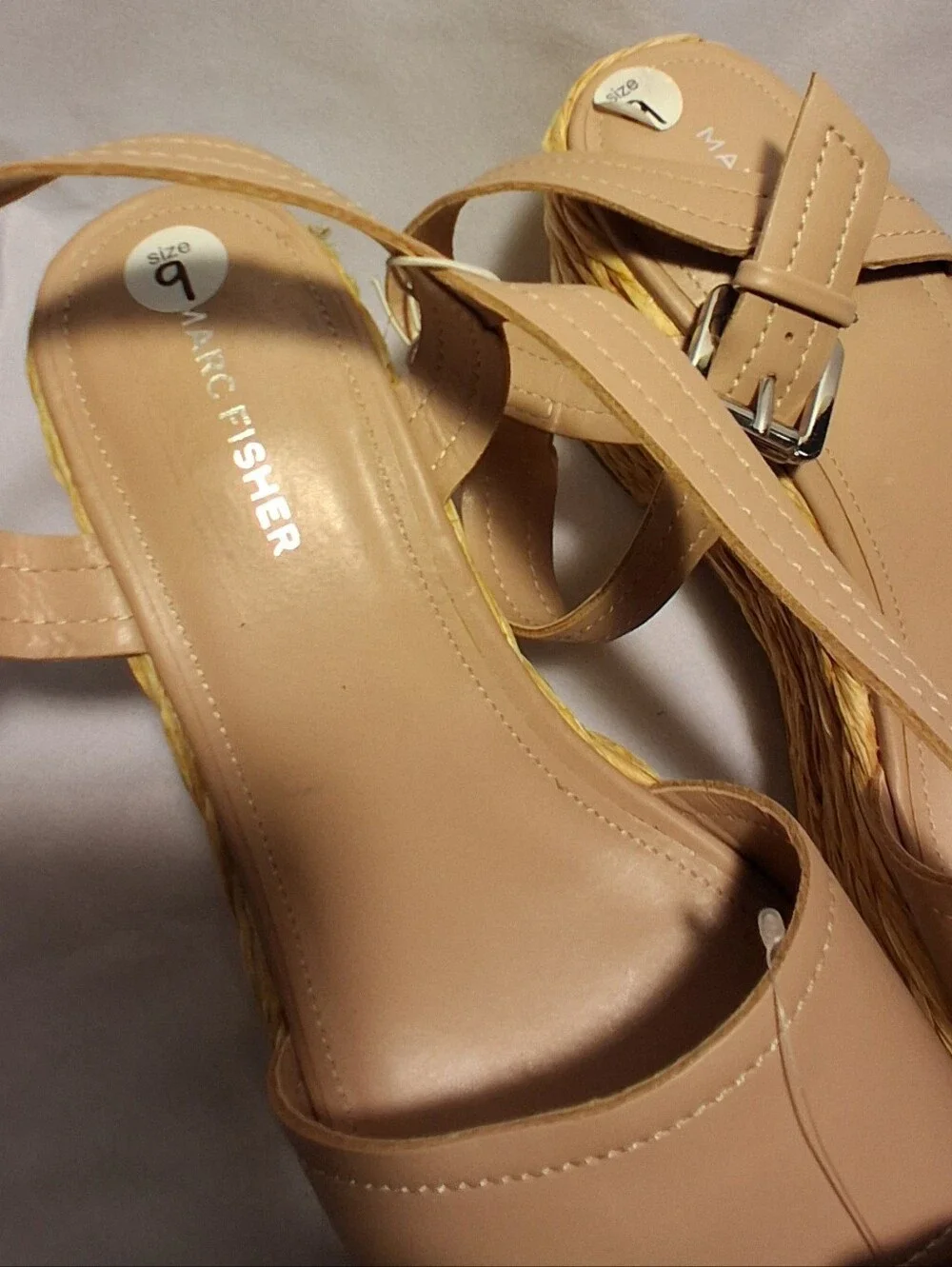 Marc Fischer Burian Espidrille Platform Wedge Shoes.  Sz 9. New
